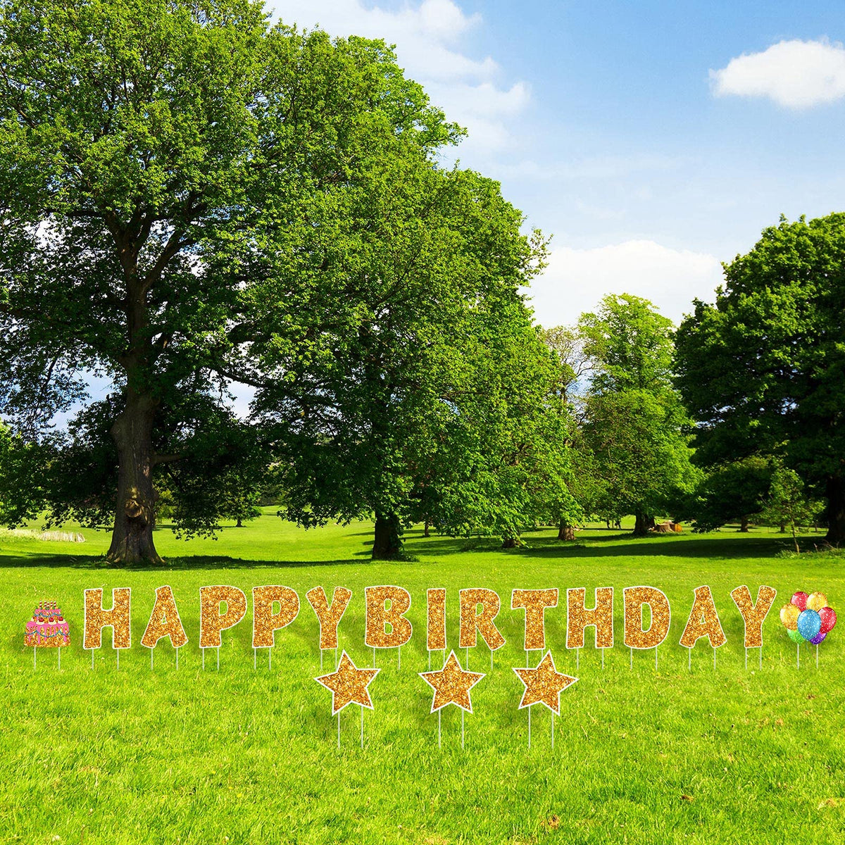 Jetec Outdoor party decor signs ideal for yard celebrations.