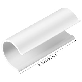 Jetec PVC pool cover clamp securing a round above-ground pool frame