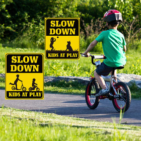 Jetec slow down sign back side for two-direction visibility