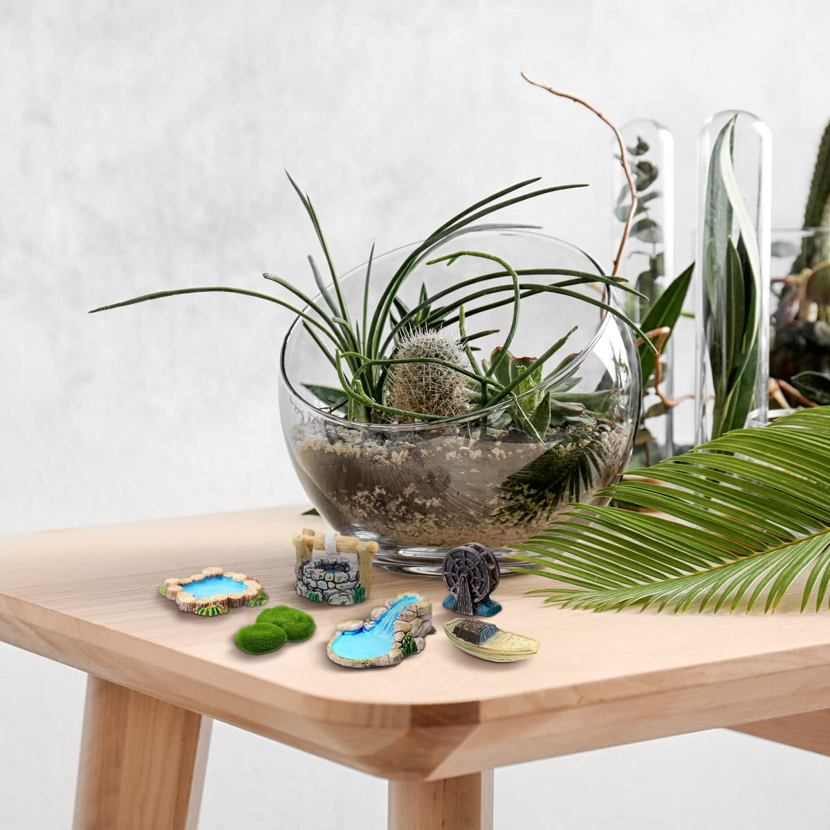 Jetec waterwheel figurines bring lighthearted motion to scenes.