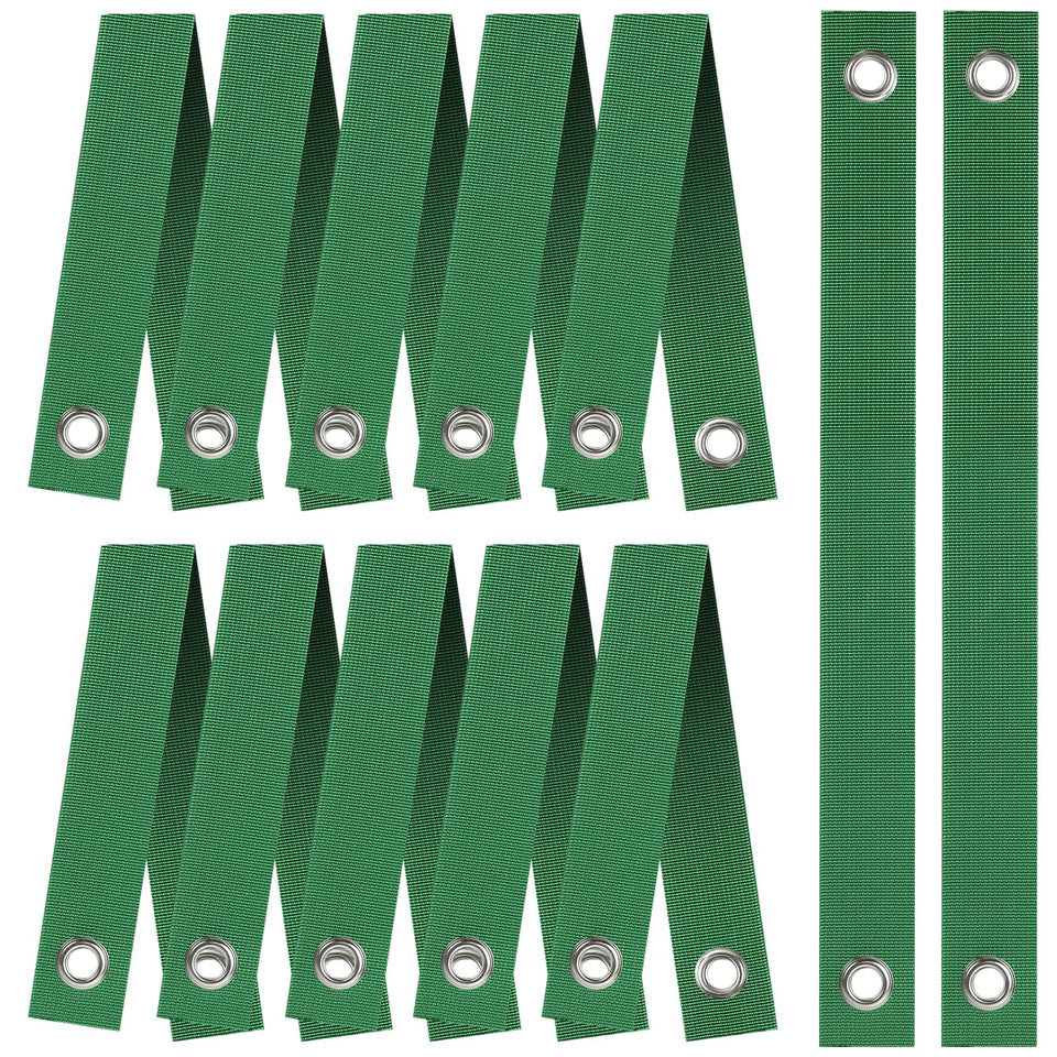 Jevrench 12-piece tree straps staking kit securing a young sapling for straight growth