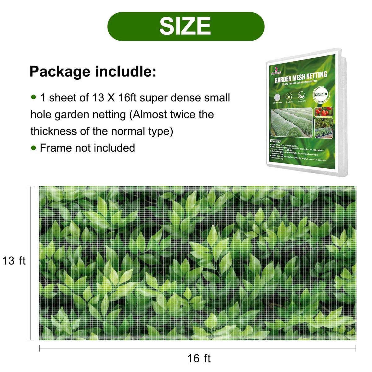 Jevrench garden netting acts as a breathable plant cover letting light through.