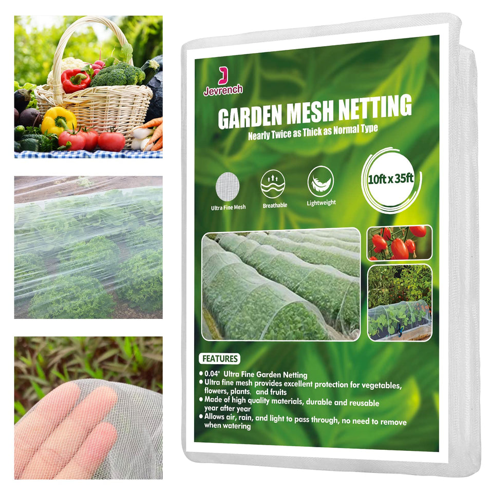 Jevrench garden netting ultra-fine mesh protects vegetables while letting light and rain through.
