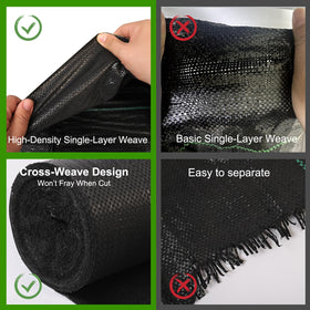 Jevrench permeable weed-control fabric supports soil health with airflow and drainage.