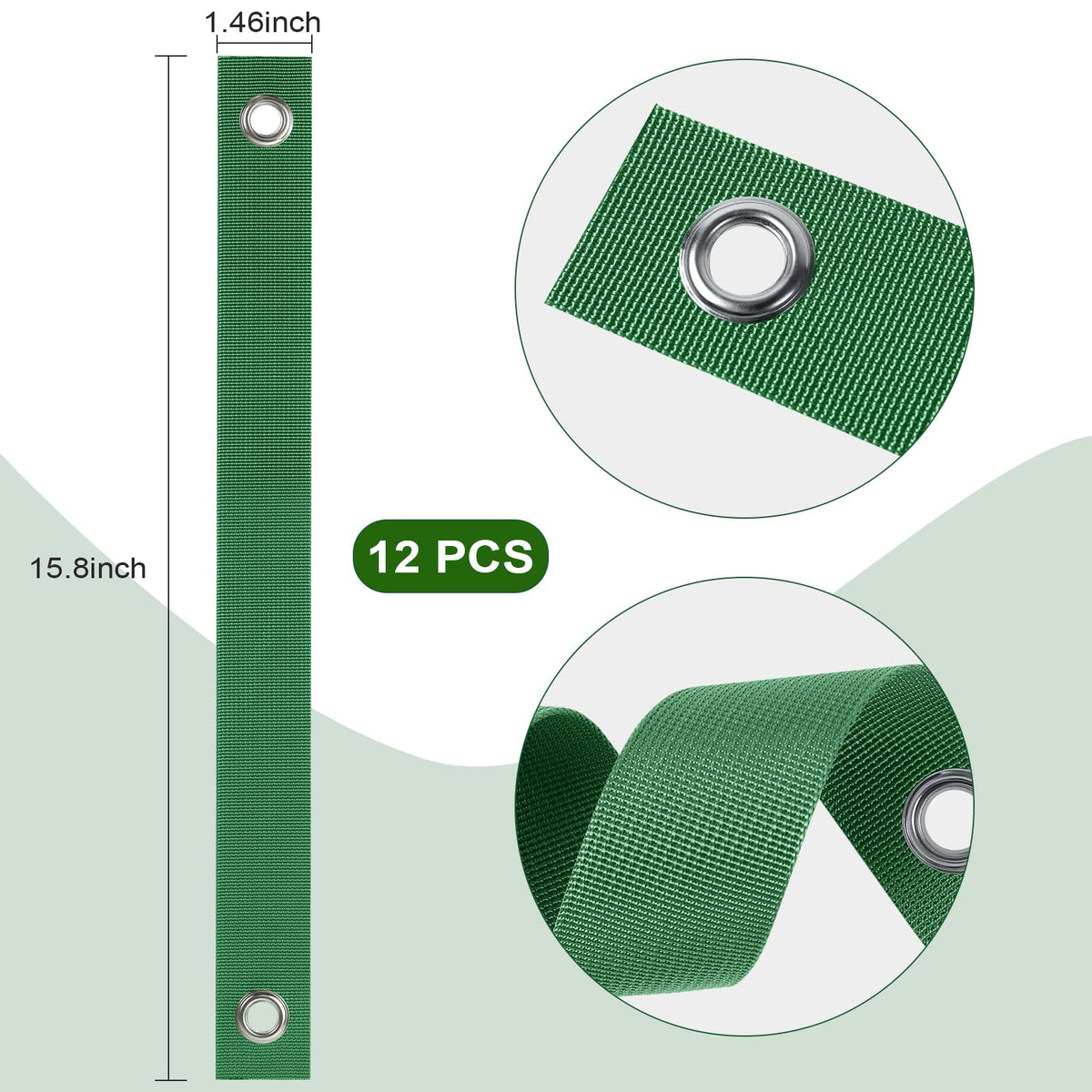 Jevrench tree straps with buckle fasteners provide rust-resistant durable support in rain.