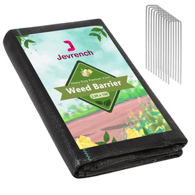 Jevrench weed barrier fabric: heavy-duty protection for garden beds.
