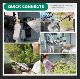 Stainless steel hose connector kit with durable construction for tough cleaning jobs
