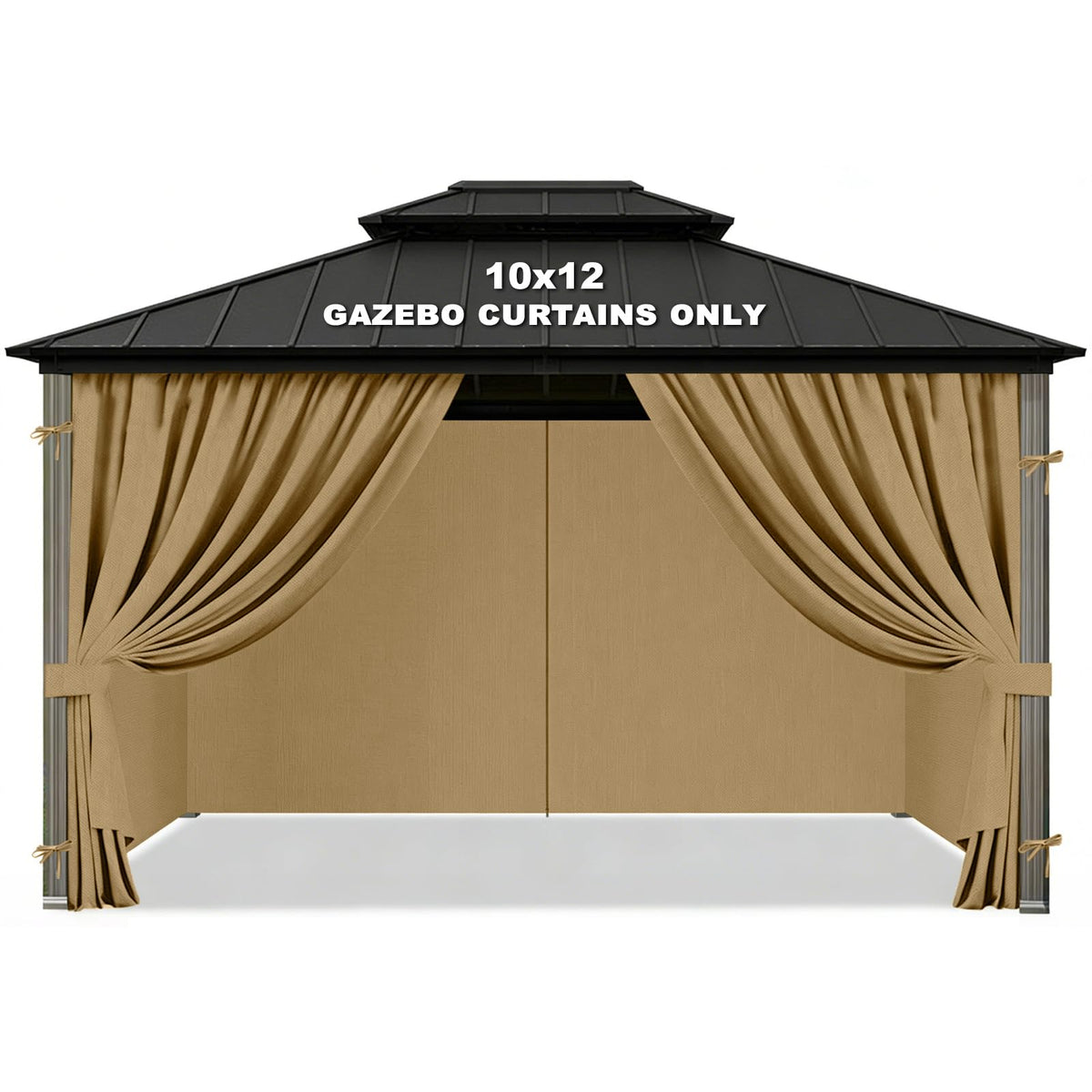 Jexlundo Gazebo Curtains privacy panel blocks view while adding shade