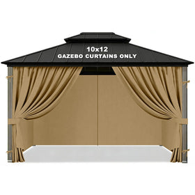 Jexlundo Gazebo Curtains privacy panel blocks view while adding shade