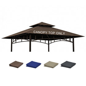 Jexlundo grill gazebo replacement roof in brown with durable rain-repellent fabric for outdoor grilling.