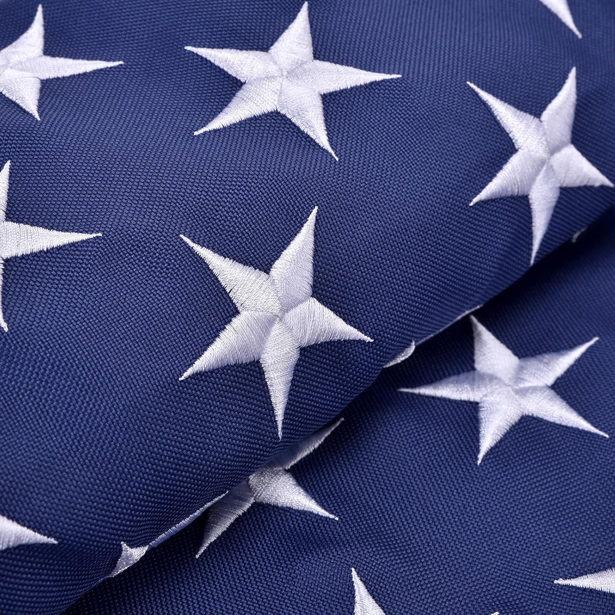 Jexusev American flag 3x5ft double-needle-stitching strengthens seams against wear.