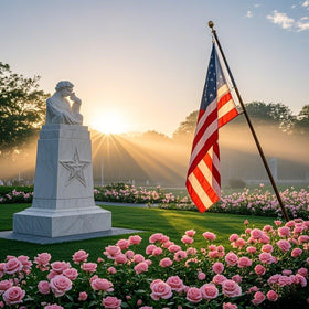 Jexusev American flag 3x5ft reinforced-canvas adds durability in all seasons.