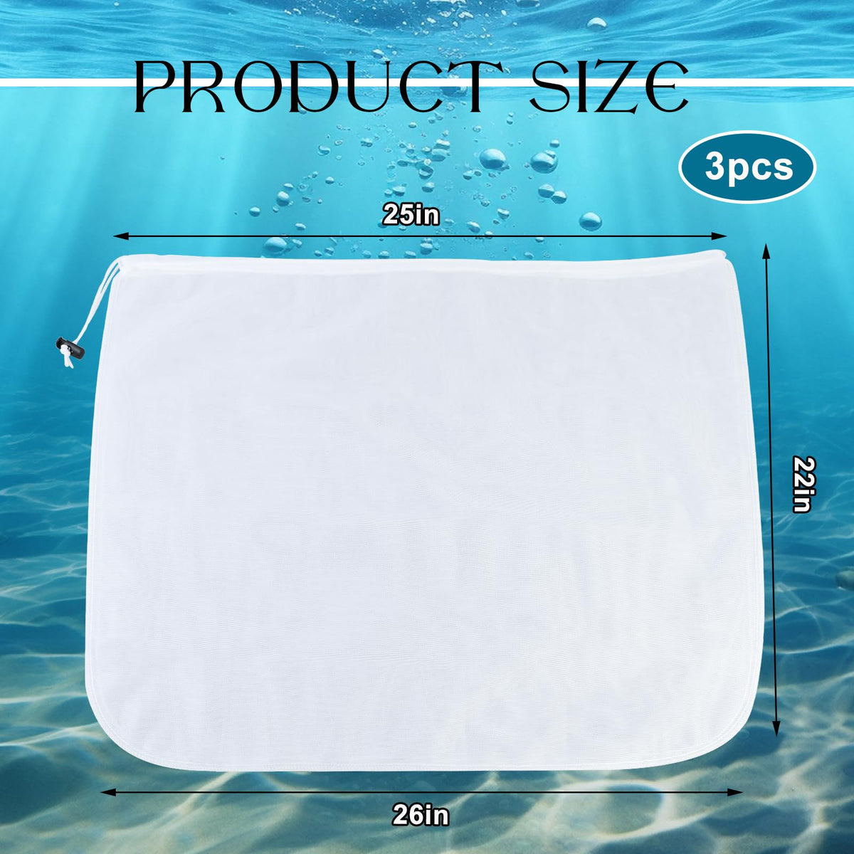 Jeyeou three-pack nets inserts for pool skimmer enhance performance