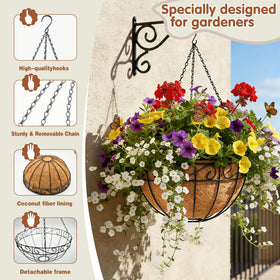 JFFLYIT outdoor garden setup with various potted plants.