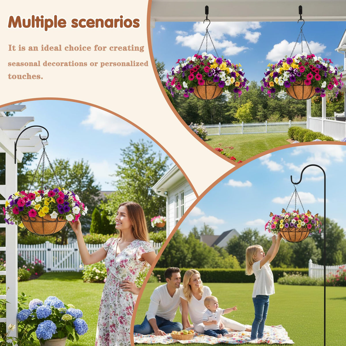 JFFLYIT porch plant display showcasing versatile décor options.