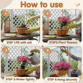 JFFLYIT wall decoration basket suitable for garden walls, doors, and windows.