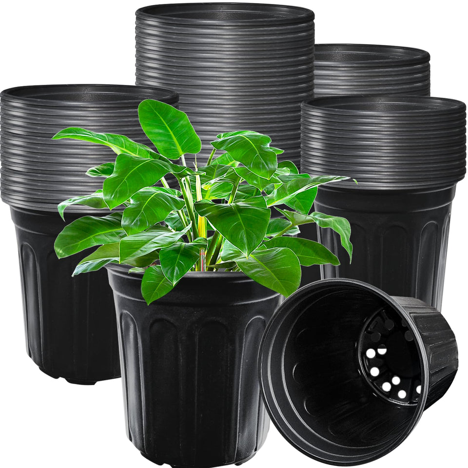 Jgalnim 60-pack 1gal nursery pot set for seed starting and transplanting.