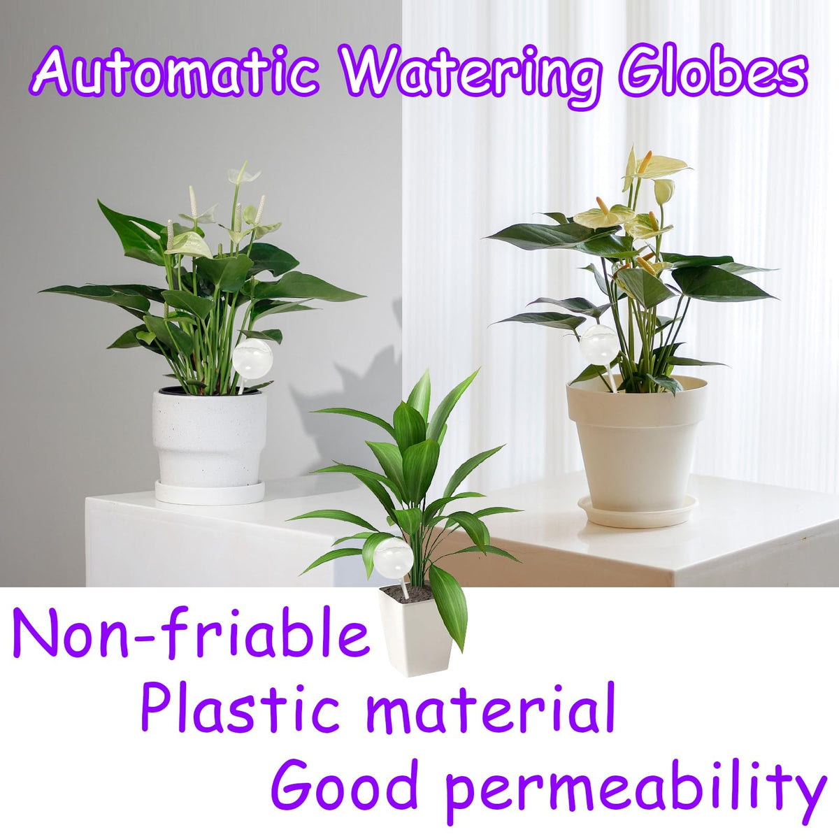 Jgalnim auto irrigation bulbs keep flowers hydrated with ease.