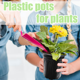 Jgalnim indoor-outdoor garden pot in black for versatile gardening spaces.