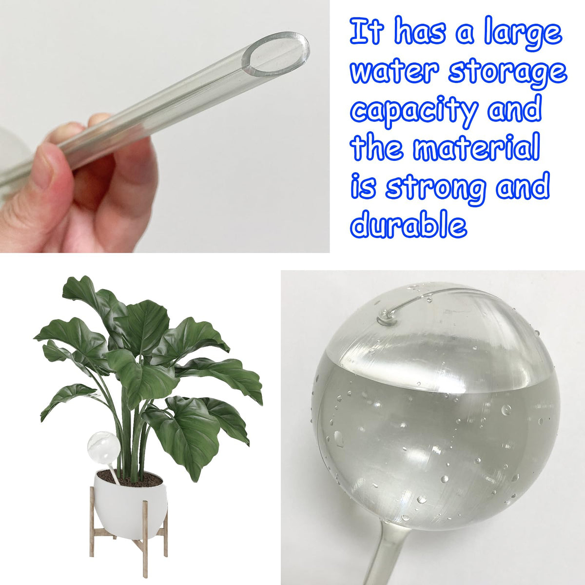 Jgalnim self-watering PVC bulbs offer durable, reusable irrigation.