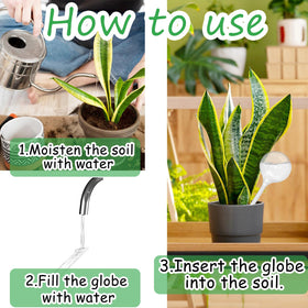 Jgalnim small watering globe in pot supporting plant care during travel