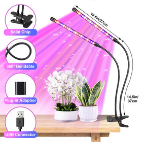 JhauvMw gooseneck adjustable light directs illumination precisely where plants need it.
