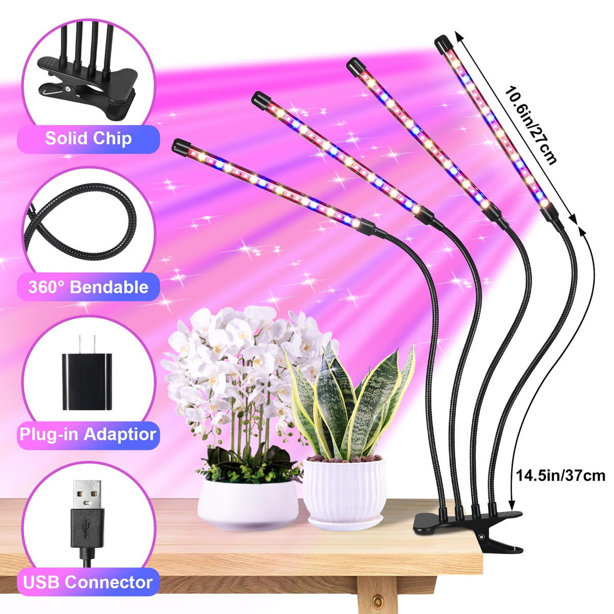 JhauvMw gooseneck design for precise light direction on plants