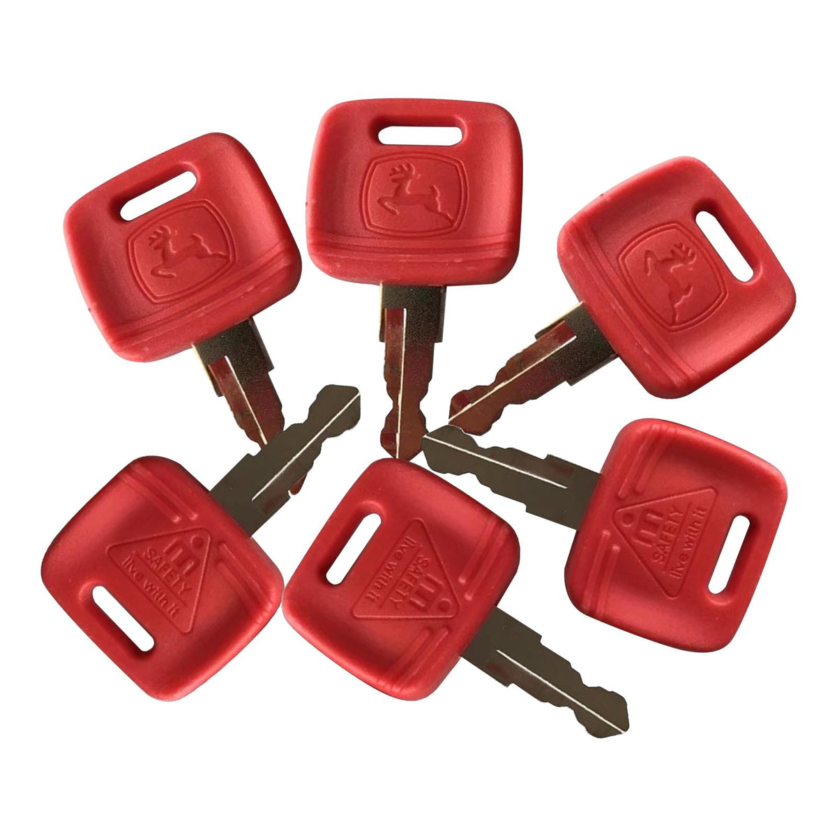 JHJEWH metal-plastic ignition key—durable construction for farm use.