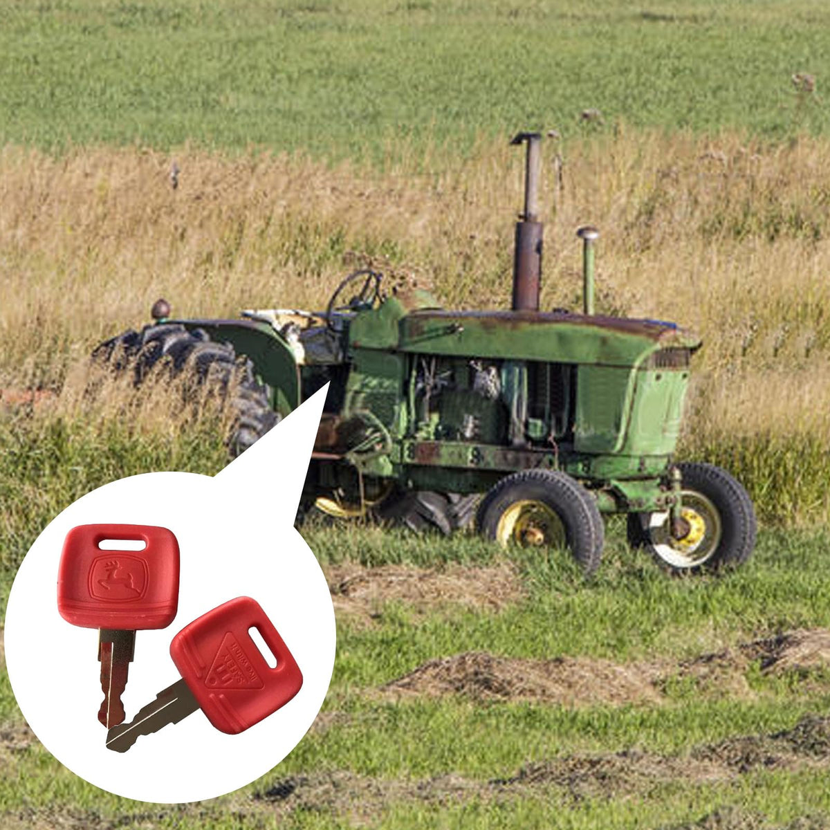 JHJEWH tractor key set for sprayers and loaders—easy access.