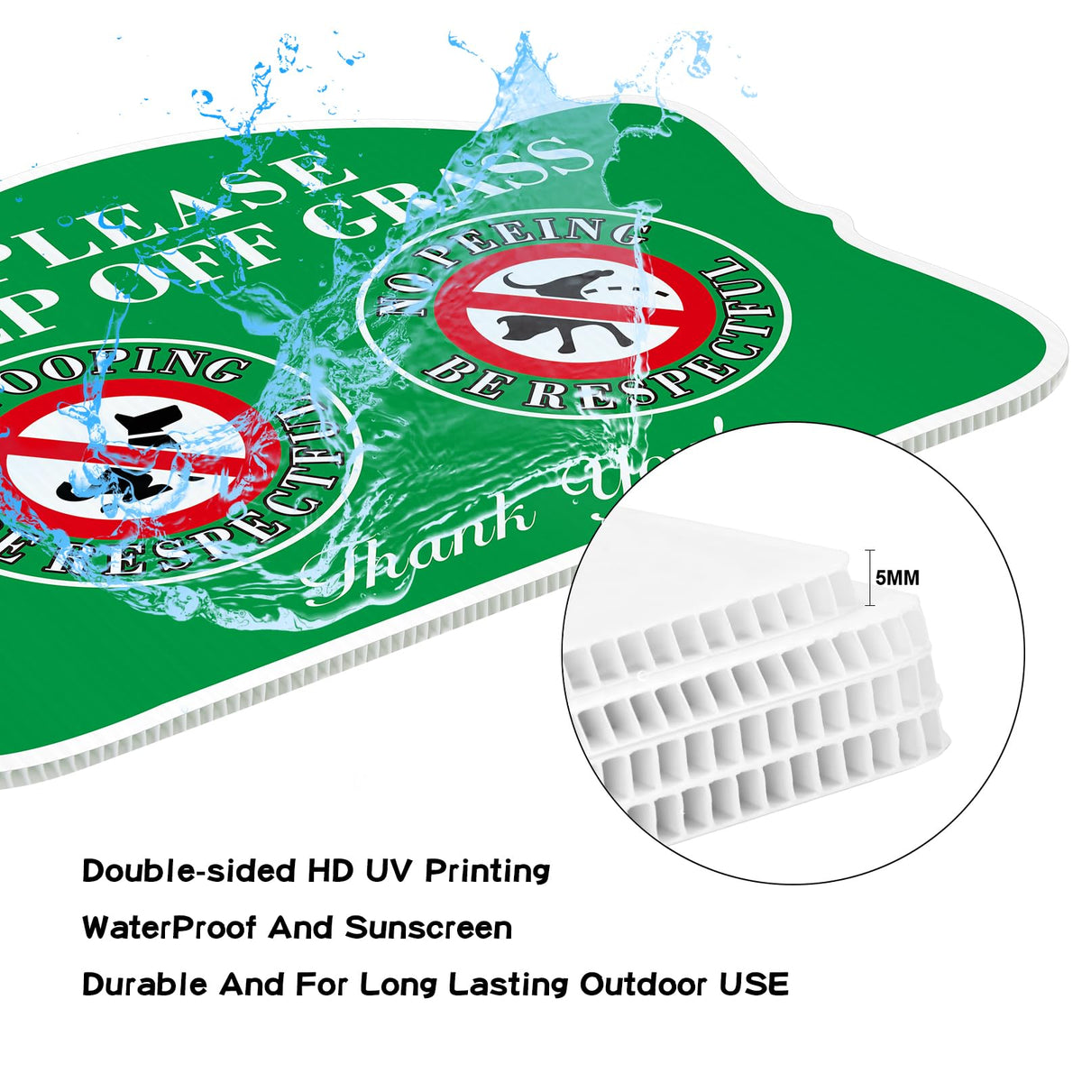 JIAMING weatherproof corrugated plastic sign withstands outdoor conditions