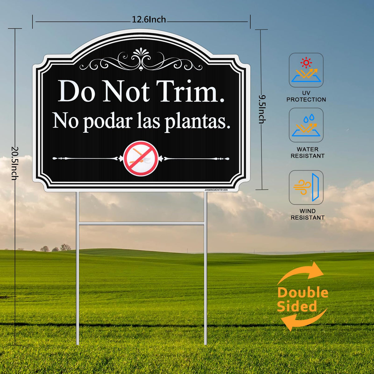 JIAMING yard sign stakes 12x6—stable support for lawns and gardens.