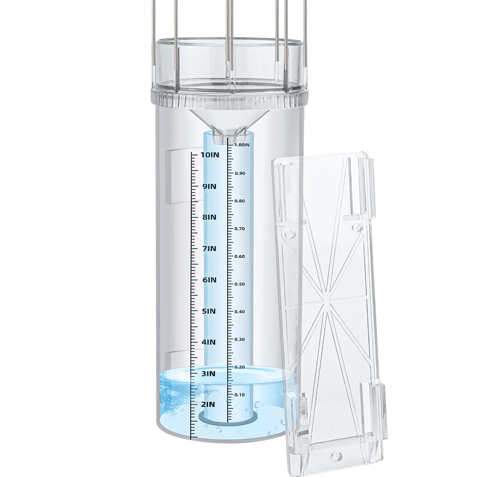 JIANBENKJ rain gauge outdoor tube with clear measurements for precise rainfall tracking.