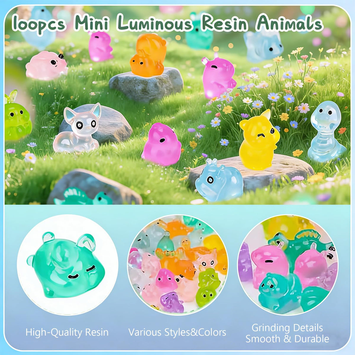 JIAOYANG resin animals in fairy garden terrarium decor