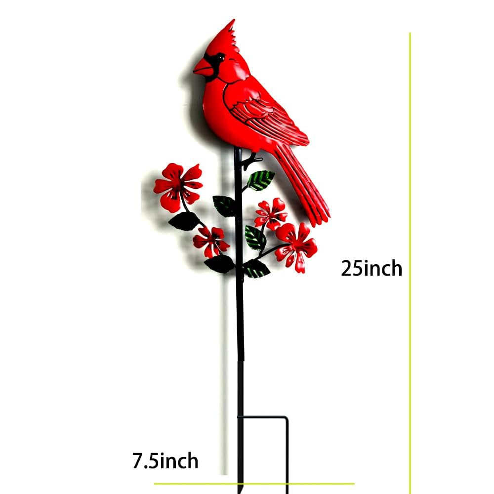 Jiasku cardinal ornament stands beautifully on lawn paths or garden beds.
