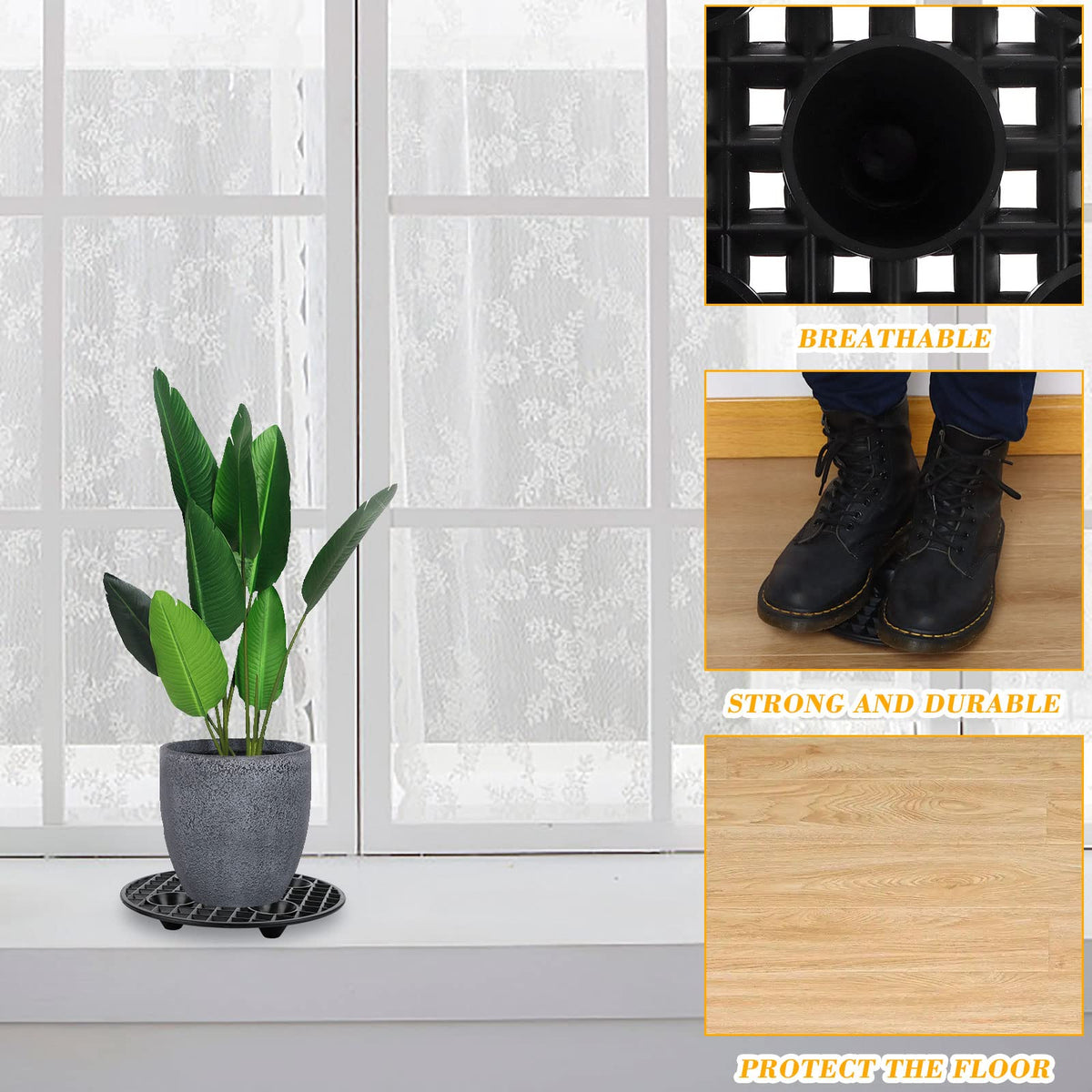 JiaUfmi deck floor protectors keep pots off surfaces and prevent scratches.