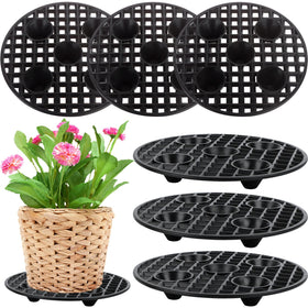JiaUfmi plant pot elevator set of six elevates pots and protects floors.