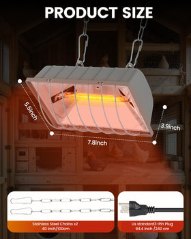 JIAXIDE dual-temp heater suitable for poultry, ducks, and small animals.