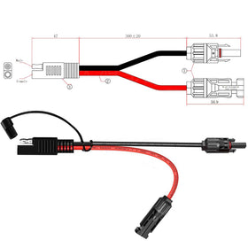 Jienk 10AWG solar cable with waterproof cap protects connections outdoors.