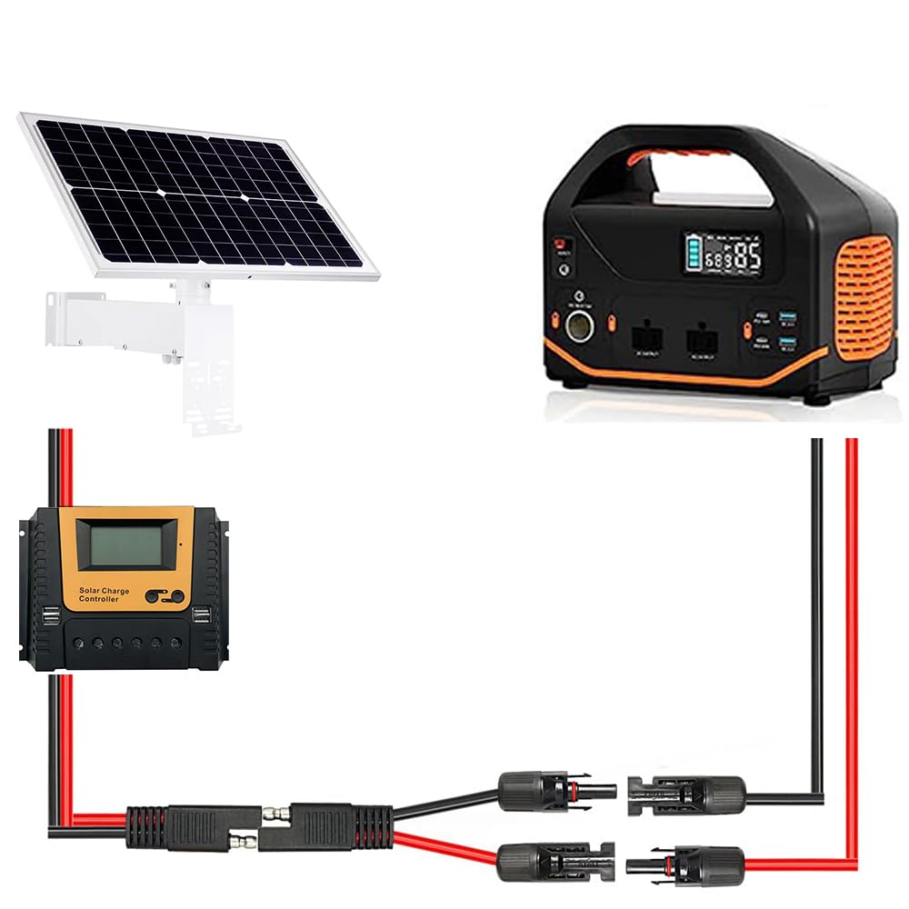Jienk RV solar panel charging cable—reliable PV link for travel trailers.
