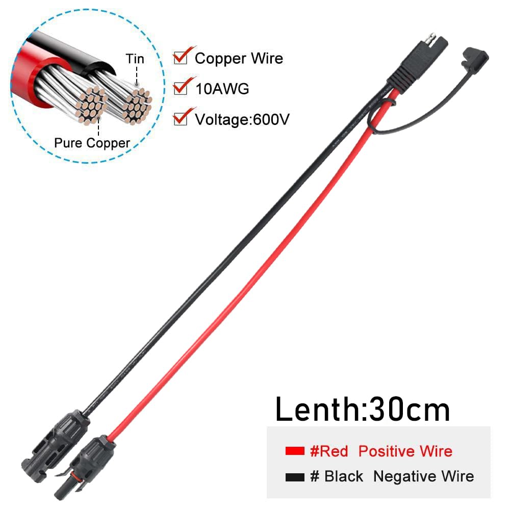 Jienk SAE to MC4 adapter—reliable extension for solar charging on caravans.