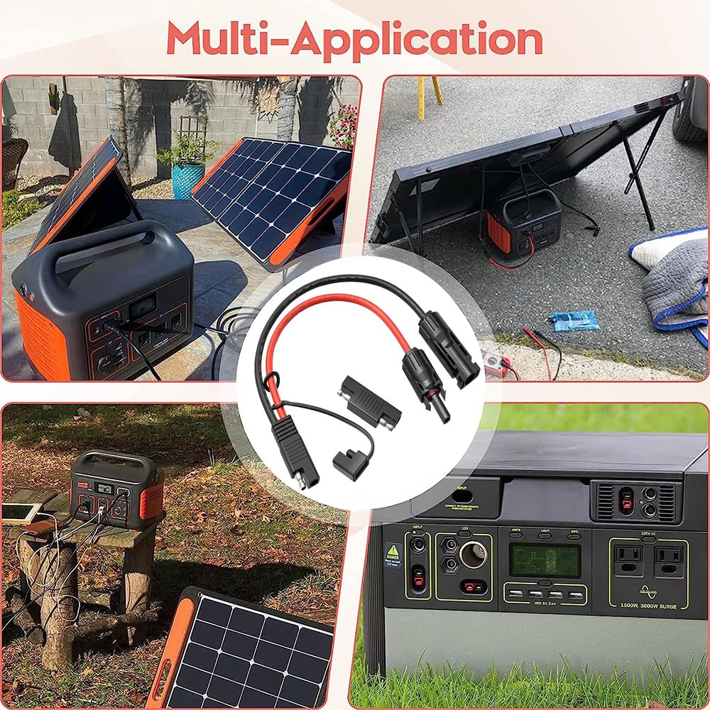 Jienk solar connector extension suitable for motorcycles and campers.