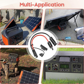 Jienk solar connector extension suitable for motorcycles and campers.