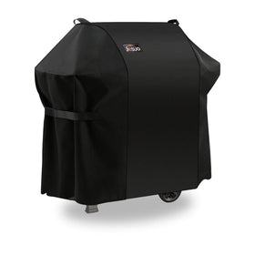 Jiesuo 7106 front view cover for Weber Spirit and Genesis grills provides durable outdoor protection.