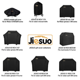 JIESUO 600D polyester fabric provides tear resistance for outdoor grilling.