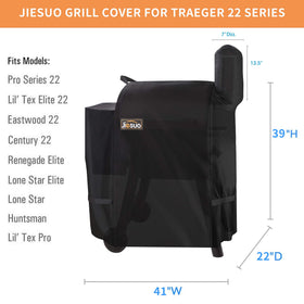 Jiesuo grill cover closeup of heavy-duty fabric shows tear resistance and durability.