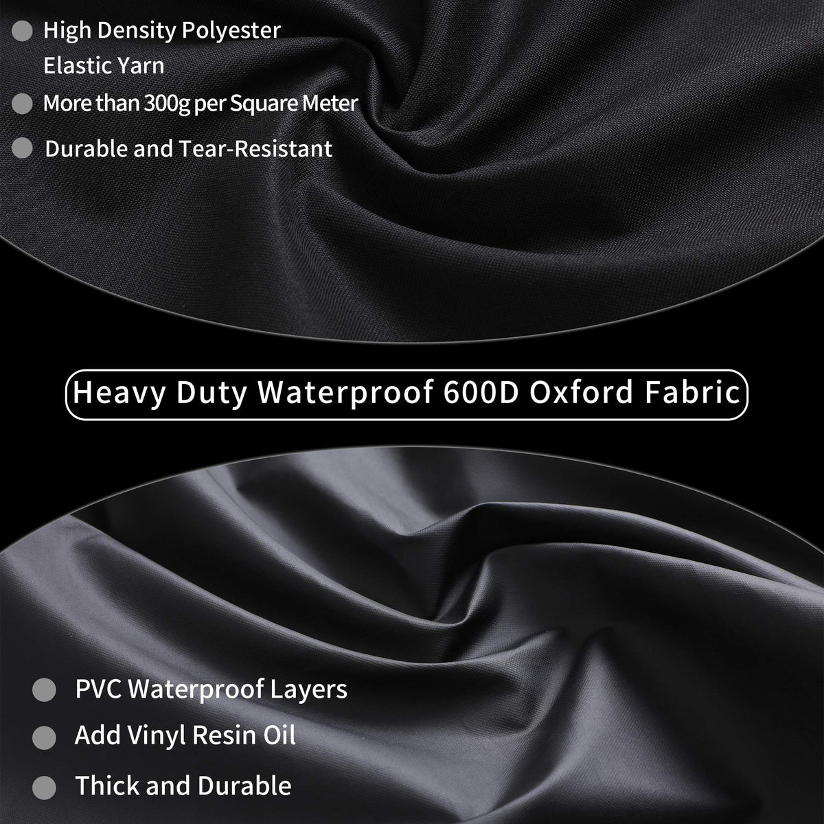 Jiesuo grill cover features precision two-thread stitching for reinforced durability.