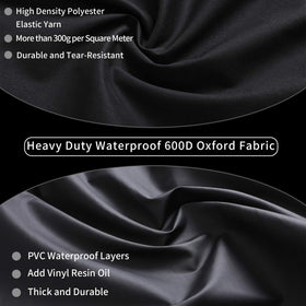 Jiesuo grill cover features precision two-thread stitching for reinforced durability.