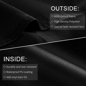 JIESUO Velcro straps keep the cover secure during gusts.