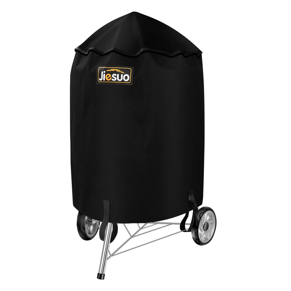 Jiesuo Weber 22in charcoal kettle cover front view showing full protection