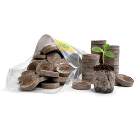 Jiffy 36mm peat pellets pack for easy indoor seed starting.